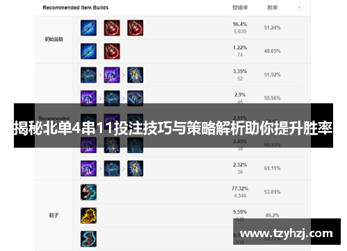 揭秘北单4串11投注技巧与策略解析助你提升胜率